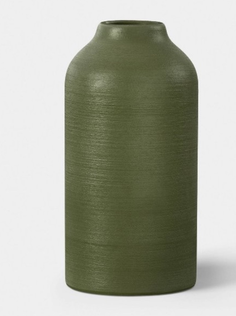 THRESHOLD NWT Short Modern Textured Ceramic Vase Green